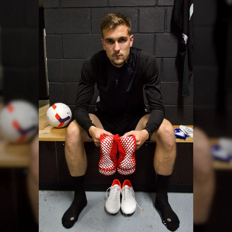 Anti-slip Sokken Rood 5 Anti-slip Sokken Rood - Afbeelding 5