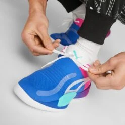 Puma Basketbalschoenen Voor Heren Rise Nitro Blauw Roze -Goedkope SchoenStijl Winkel basketbalschoenen voor heren rise nitro blauw roze 4