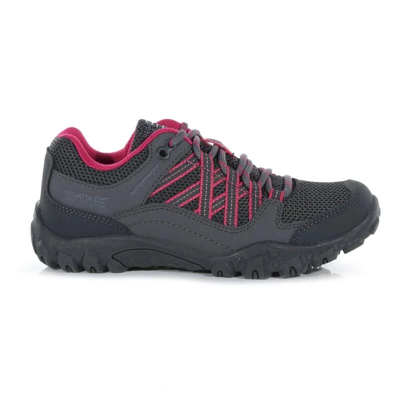 Regatta Edgepoint Waterdichte Wandelschoenen Voor Kinderen/Kinderen (Staal/Roze Fusie) 4 Regatta Edgepoint Waterdichte Wandelschoenen Voor Kinderen/Kinderen (Staal/Roze Fusie) - Afbeelding 4