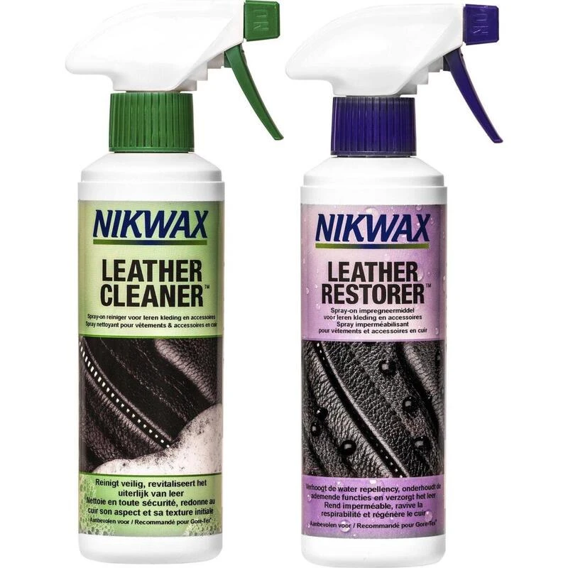 Nikwax Leder Reiniger Leather Cleaner 300ml & Impregneermiddel Leather Restorer 300ml 1 Nikwax Leder Reiniger Leather Cleaner 300ml & Impregneermiddel Leather Restorer 300ml