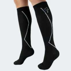 Sport Running Sokken Met Compressie | Knee Highs | Dames En Heren | Zwart -Goedkope SchoenStijl Winkel sport running sokken met compressie knee highs dames en heren zwart 2