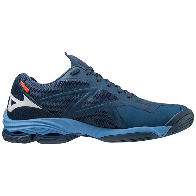 Mizuno Volleybalschoenen Voor Heren Lightning Z7 Low Donkerblauw Wit 1 Mizuno Volleybalschoenen Voor Heren Lightning Z7 Low Donkerblauw Wit