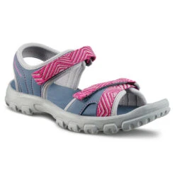 Quechua Wandelsandalen Voor Kinderen MH100 TW Maat 32 Tot 37 Blauw/roze