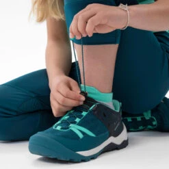 Quechua Wandelschoenen Voor Kinderen Met Snelle Vetersluiting Crossrock Turkoois 35-38 -Goedkope SchoenStijl Winkel wandelschoenen voor kinderen met snelle vetersluiting crossrock turkoois 35 38 5
