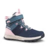 Quechua Warme En Waterdichte Wandelschoenen SH500 Leer Klittenband Kinderen Maat 24-34