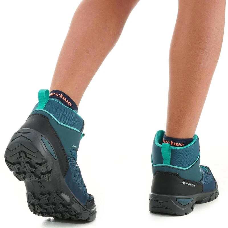Quechua Waterdichte Halfhoge Wandelschoenen Voor Kinderen MH120 35 Tot 38 Turquoise 5 Quechua Waterdichte Halfhoge Wandelschoenen Voor Kinderen MH120 35 Tot 38 Turquoise - Afbeelding 5
