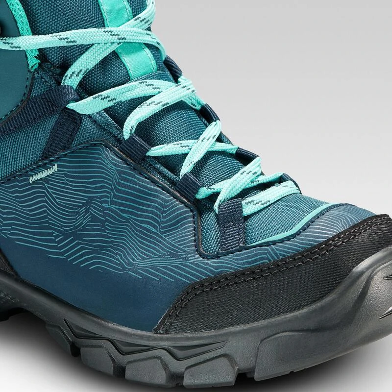 Quechua Waterdichte Halfhoge Wandelschoenen Voor Kinderen MH120 35 Tot 38 Turquoise 6 Quechua Waterdichte Halfhoge Wandelschoenen Voor Kinderen MH120 35 Tot 38 Turquoise - Afbeelding 6
