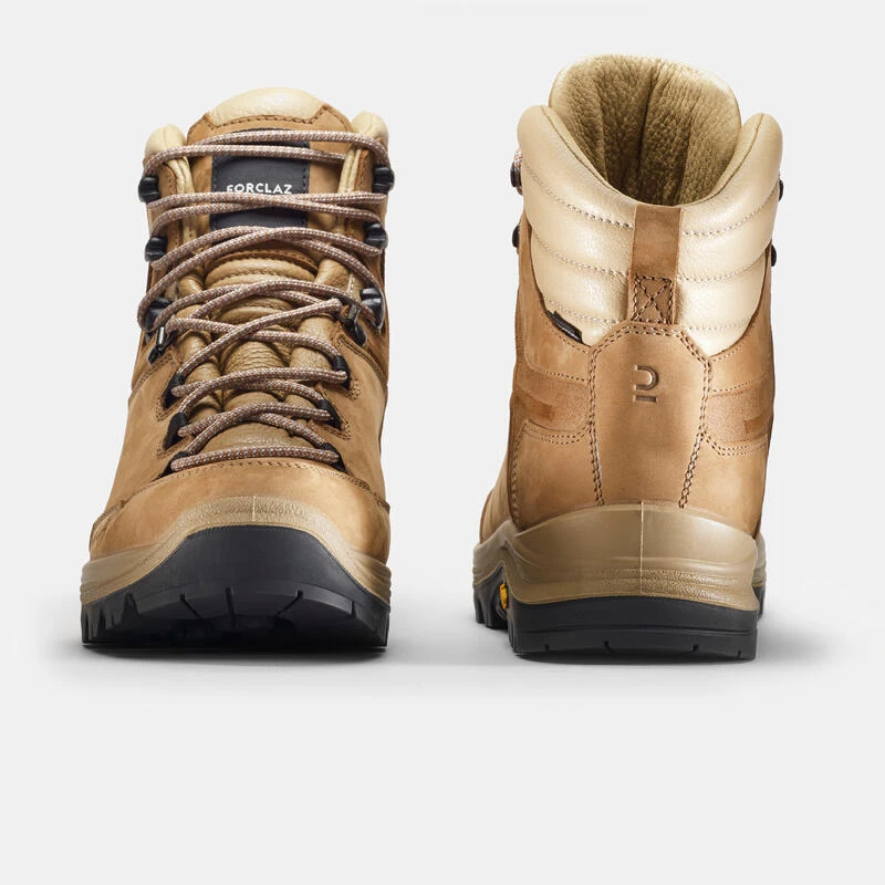 Waterdichte Hoge Damesschoenen Voor Trekking MT500 Leer Vibram 3 Waterdichte Hoge Damesschoenen Voor Trekking MT500 Leer Vibram - Afbeelding 3