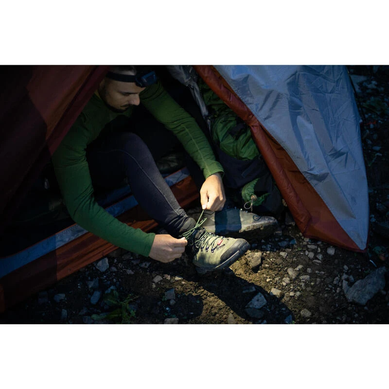 Waterdichte Hoge Trekkingschoenen Voor Heren MT100 Wide Leer Crosscontact 13 Waterdichte Hoge Trekkingschoenen Voor Heren MT100 Wide Leer Crosscontact - Afbeelding 13