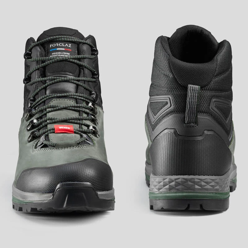 Waterdichte Hoge Trekkingschoenen Voor Heren MT100 Wide Leer Crosscontact 5 Waterdichte Hoge Trekkingschoenen Voor Heren MT100 Wide Leer Crosscontact - Afbeelding 5