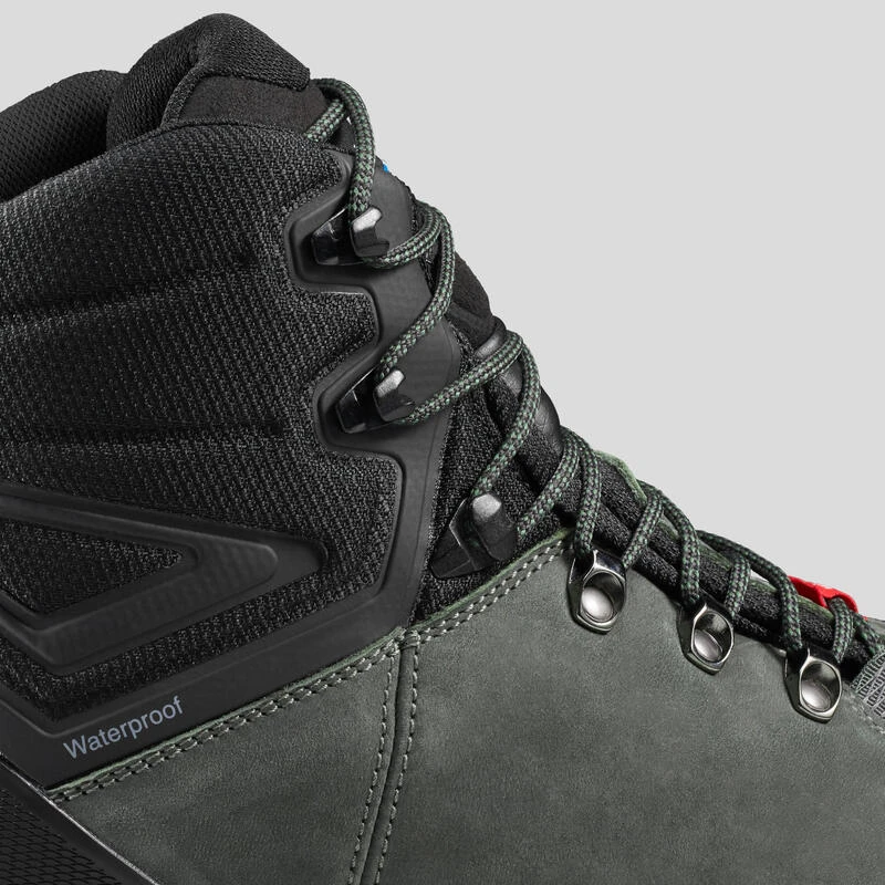 Waterdichte Hoge Trekkingschoenen Voor Heren MT100 Wide Leer Crosscontact 6 Waterdichte Hoge Trekkingschoenen Voor Heren MT100 Wide Leer Crosscontact - Afbeelding 6