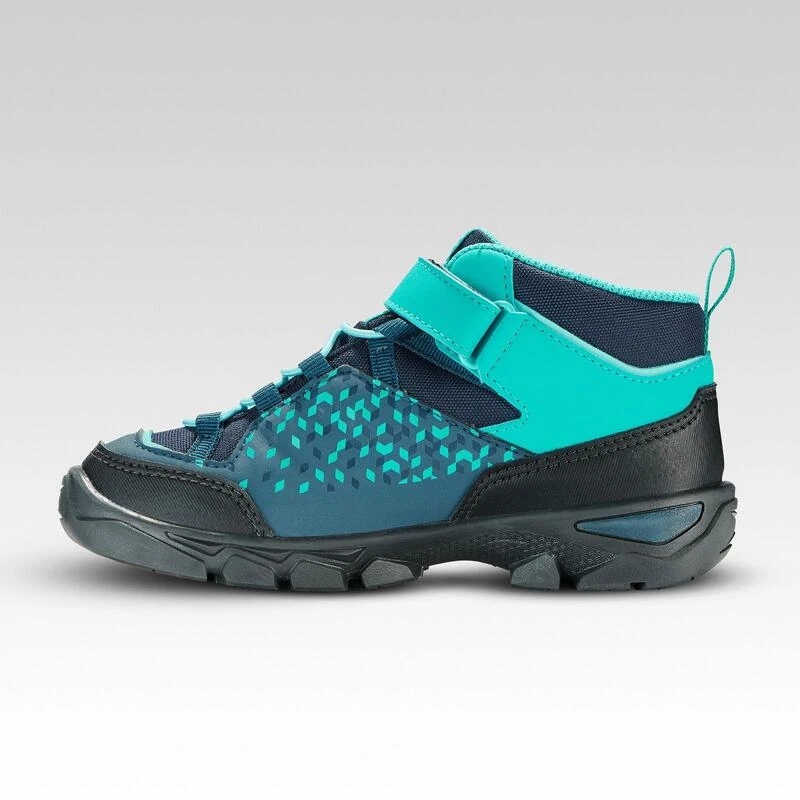 Quechua Waterdichte Wandelschoenen Voor Kinderen MH120 Mid 28 Tot 34 Turquoise 2 Quechua Waterdichte Wandelschoenen Voor Kinderen MH120 Mid 28 Tot 34 Turquoise - Afbeelding 2