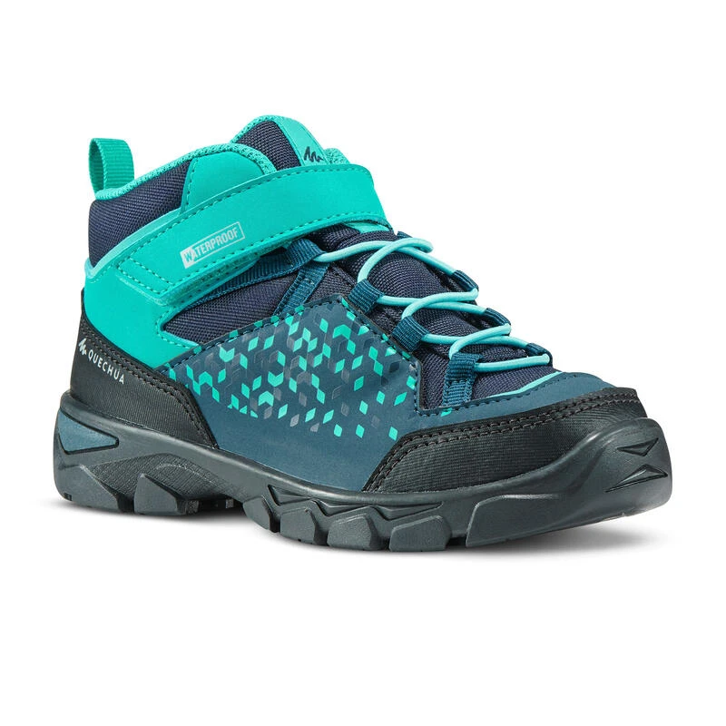 Quechua Waterdichte Wandelschoenen Voor Kinderen MH120 Mid 28 Tot 34 Turquoise 1 Quechua Waterdichte Wandelschoenen Voor Kinderen MH120 Mid 28 Tot 34 Turquoise